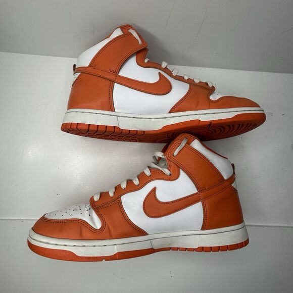 Nike Dunk High \'Syracuse\' Orange White Leather Sneakers DD1399 101 Men’s Size 12 main image 5